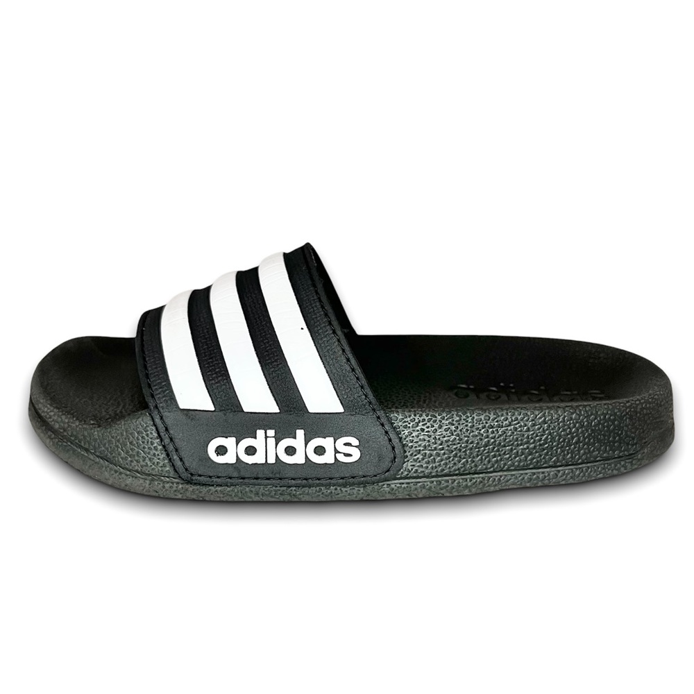 Adidas Adilette black and white slides